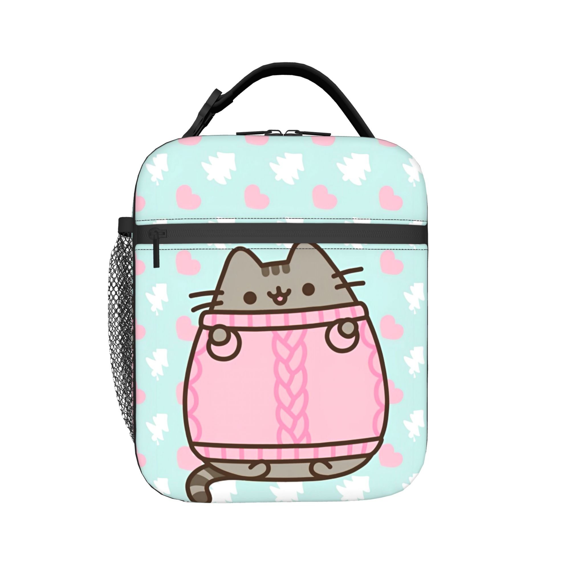 Tote Bag Sublimation - Cute Cat Insulated Lunch Bags Portable