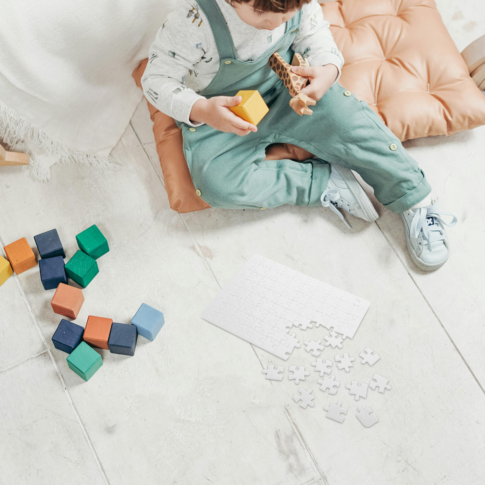 4Sheets Blank Puzzle Pieces Wh - Puzzle Blank White 评论和价格