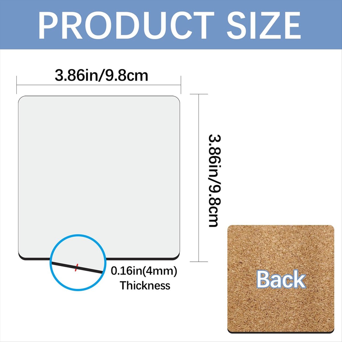 ABYA 30 Pcs Sublimation Square - Coaster Sublimation Blank 评论和价格